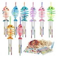 thumbnail image 1 of Juego de 12 campanillas de viento para niños, manualidades de madera para niñas y niños., 1 of 5