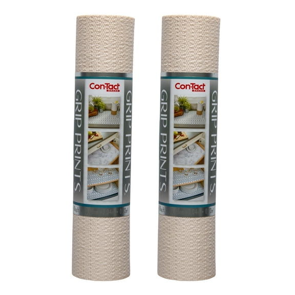 Con-Tact Brand 2 Count Non-Adhesive 12 in x 10 ft. Shelf Liner, Almond