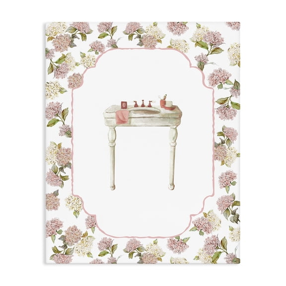 Stupell Industries Elegant Hydrangeas Vanity Canvas Wall Art, design by Carol Robinson