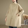 thumbnail image 6 of Women's Fashion Fall Winter Loose Outwear Jacket Turn Down Collar Pockets​​, 6 of 8