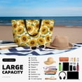 thumbnail image 5 of Wukai Sunflowers Print Zipper Bag,large Beach Tote Bag,Waterproof Sandproof Bag,Grocery and Picnic Tote Travel Bag, 5 of 5