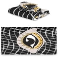 thumbnail image 2 of SKYSONIC 3 Pack Towel Geometric Eyes Cotton Bath Towel Set (1 Bath Towel, 1 Hand Towel, 1 Washcloth) for Bathroom, Super Soft and Quick Dry Towels, 2 of 7