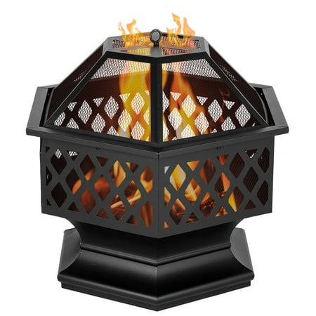 Wood Burning Bbq Grills SEGMART Wood Burning Fire Pit for Outside, 24