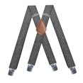 thumbnail image 2 of KLKCMS Suspender for Men Fashion Adjustable Braces for Formal Events Wedding Shorts Gray stripes, 2 of 9