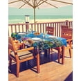 thumbnail image 2 of nqOlkjepod Turtle Blue Outdoor Tablecloth with Umbrella Hole & Zipper, Ocean Coral Shark Fish Underwater Scenery Rectangle Table Cover 54x80 Inch, Dining Waterproof Table Cloth Protector for Patio, 2 of 7