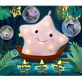 thumbnail image 3 of Twinkle Star Color Night Light Almohadas de felpa que iluminan los juguetes de peluche nocturnos perfectos para cumpleaños (amarillo), 3 of 5