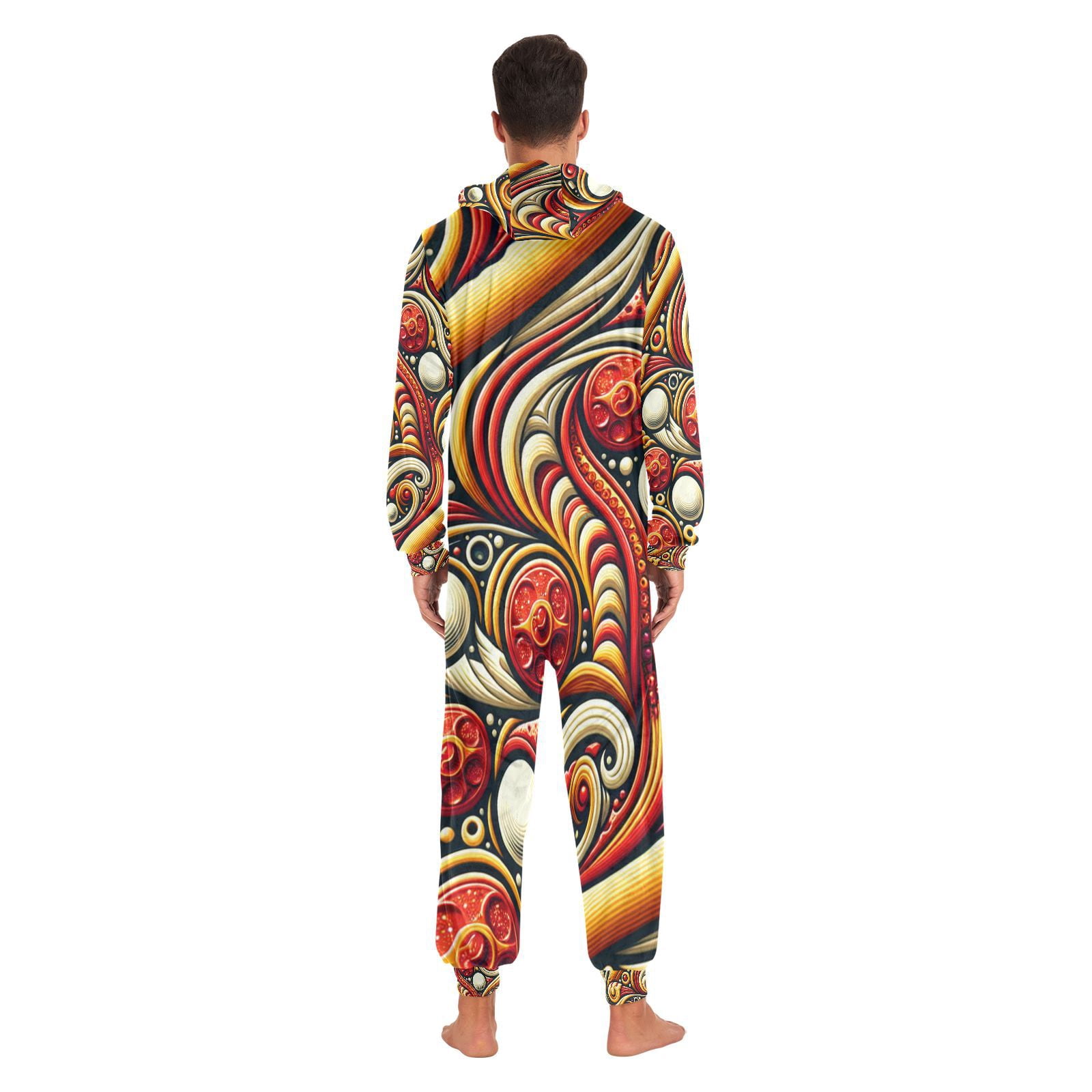 Original Pepperoni Pizza Adult Onesie Pajamas Slim Fit Christmas