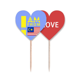 thumbnail image 1 of Soy de Malasia Palillos de dientes bandera etiqueta de amor selección de pastelitos, 1 of 4