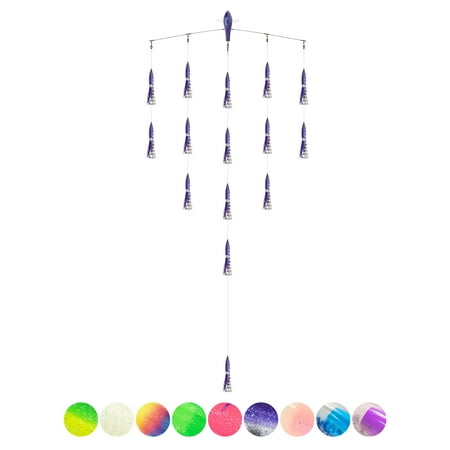 BLUEWING 36 Upgraded Fishing Spreader Bar Splasher Offshore Trolling Spreader Bar with 9 Bulb Squids and 316 Stainless Steel Rod for Wahoo Tuna Marlin Mahi Mahi Black/Purple