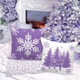 thumbnail image 5 of 16x16 Purple Christmas Pillow Covers Set of 4, Christmas Decorations Pillowcase, Winter Decorative Pillow Case, Merry Christmas Tree Cushion for Indoor Home Bedroom Sofa Xmas Couch Decor, 5 of 6
