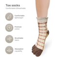 thumbnail image 4 of 5Pairs Womens Girls Toe Socks Five Fingers Cute Colorful Ankle Athletic Running Toe Seperated, 4 of 5