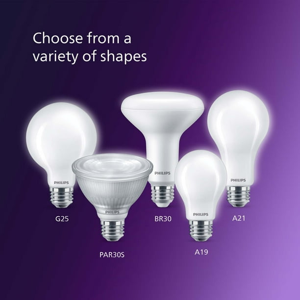 R Oppervlakkig leven Philips Ultra Definition LED 60-Watt A19 Light Bulb, Frosted Daylight,  Dimmable, E26 Base (4-Pack) - Walmart.com
