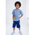 thumbnail image 2 of SEGA Sonic the Hedgehog Little Boys' Athletic 2-Piece Tee and Shorts Set Sonic Shadow Blue, 2 of 10
