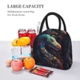thumbnail image 5 of Salouo Colorful Patterned Snake for Insulated Lunch Bag for Women/Men - Leakproof Cooler Tote Bag Organizer - Reusable Lunch Box for Office Picnic Hiking Beach-One Size, 5 of 6