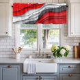 thumbnail image 2 of Red White Black Window Valance Curtain Abstract Art Rod Pocket Short Curtain for Living Room, Bedroom & Kitchen Window Decor 42x12in, 2 of 8