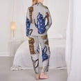 thumbnail image 6 of Goofa Antique Vintage Teapot Coffee Grinder Printed Women’s 2 Piece Pajama Set Super,Pajamas Women's Long Sleeve Sleepwear Soft Button Down Loungewear Pjs Lounge Set Nightwear-Small, 6 of 9
