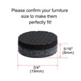 thumbnail image 2 of 30pcs Round 3/4" Felt Furniture Pads Grippers Floor Protector for Table Desk Leg Grey, 2 of 7