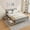 Gray, variant on Gymax Twin Size Wooden Bed Frame w/ 2 Storage Drawers & Under-bed Storage White