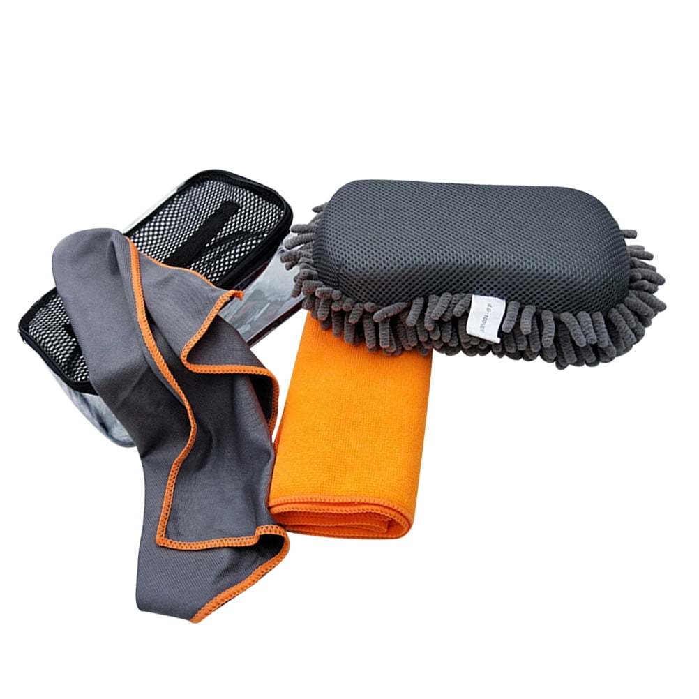 LEXSOMEO 1 Set Auto Detailing Set Car Washing Sponge and Ultra-Absorbent Cloth Drying Towel for Car Cleaning Drying and Polishing