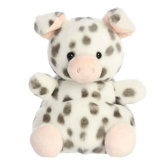 Aurora - Small Gray Palm Pals Party Sized - Party-Sized 8" Piggles Spotted Piglet - Adorable Stuffed Animal