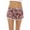 Burgundy/White Ikat, variant on High Waisted Women Shorts - Summer Pom Pom Beach Shorts (Oxblood - Retro, Medium)