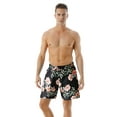 thumbnail image 4 of Seyurigaoka Father-Son Summer Matching Swimwear Mid Waist Flower Printed Bandage Beachwear Short Pants, 4 of 6