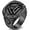 Black, variant on Stainless Steel Retro Vintage Nordic Vikings Valknut Pirate Compass Scandinavian Biker Ring