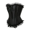 thumbnail image 3 of pstuiky Gothic Clothes for Women, Women Lace Splicing Three-Dimensional Embroidered Blouse Plus Size Gothic Clothes Solid Color Court Party Wear Shapewear Court Clothes Leisure Clothes, 3 of 5