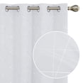 thumbnail image 1 of Cortinas opacas Deconovo de bajo consumo con estampado geométrico, aislantes térmicos, para oscurecer habitaciones, blanco grisáceo/línea geométrica, 132 x 243 cm, para el hogar, 1 of 8