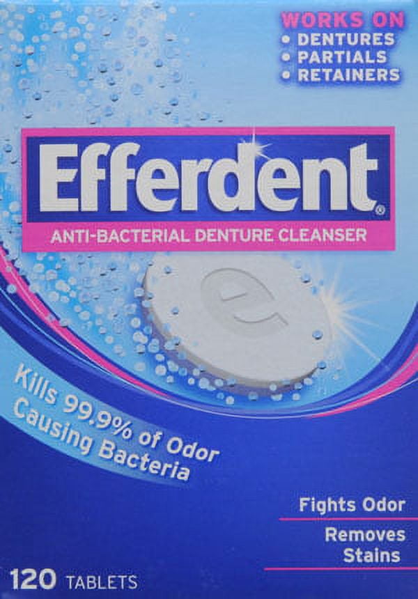 Efferdent Denture & Retainer Cleanser Tablets, 120 Tablets