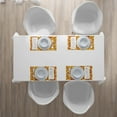 thumbnail image 4 of Ambesonne Mid Century Place Mats Set of 4, Design Retro Square, Standard Size, Brown Yellow Coral, 4 of 4