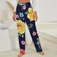 thumbnail image 3 of Floral Pattern Vibrant Roses Dark Background Winter Female Pants Flannel High Waist Women Pants Lady Warm Straight Leg Plush Trousers, 3 of 7