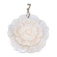 thumbnail image 5 of Natural Abalone Shell Pendant Handcrafted 3-Layered Flower Seashell Jewelry Necklace Decoration for Women, Elegant White Blossom Dress Accessories, 10.0 x 7.0 in / 25.4 x 17.8 cm, 5 of 9