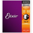 thumbnail image 3 of Elixir 11052 Nanoweb 80/20 Bronze Light Acoustic Guitar Strings 12-53 (12-Pack), 3 of 4
