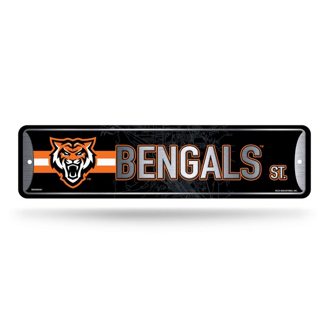 Rico Industries Ncaa Idaho State Bengals Home D?Cor Letrero De Metal Para La Calle (4 X 15 Pulgadas) Ideal Para El Hogar, Oficina, Dormitorio Y Cueva Del Hombre Hecho