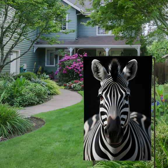 Spring Summer Garden Flag Double Sided Zebra Welcome Yard House Outside Outdoor Decoration,12*18 inch