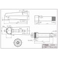 thumbnail image 6 of Westbrass 7" Wall Mount Tub Spout, Matte Black, 6 of 12