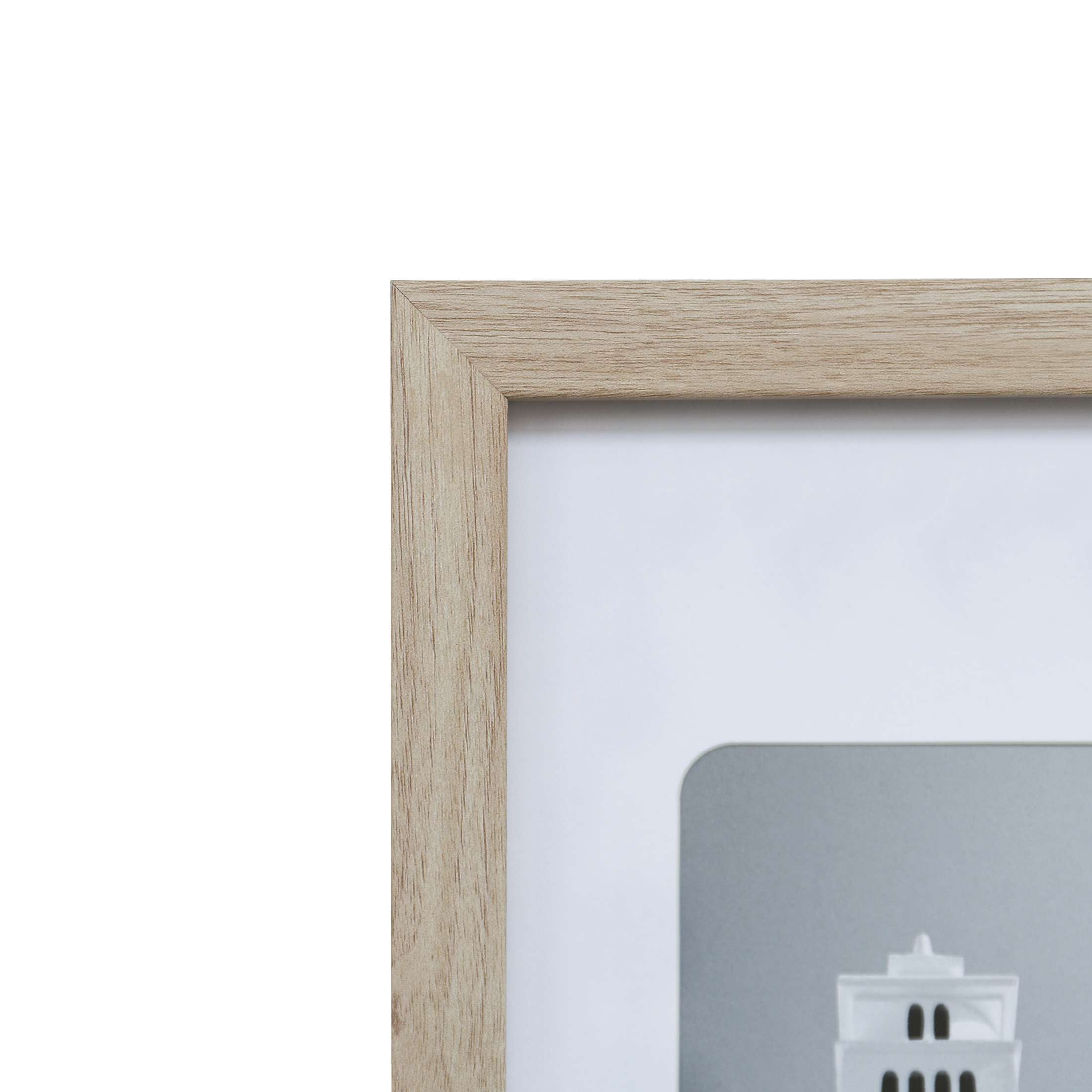 Mainstays – Multi Size Picture Frame – Natural Wood 7 Photo Collage Wall Photo Frame