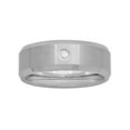 thumbnail image 3 of Men's Tungsten 8MM Diamond Accent Wedding Band - Mens Ring, 3 of 4