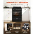 thumbnail image 6 of VEVOR 24 in Electric Range Oven,2.7 Cu. Ft. Capacity Compact Freestanding Oven, Stainless Steel Kitchen Stove with 4 Burners, Easy Reach Rack, Storage Drawer, Drip Pan, Indicator Light(No Power Cord), 6 of 9