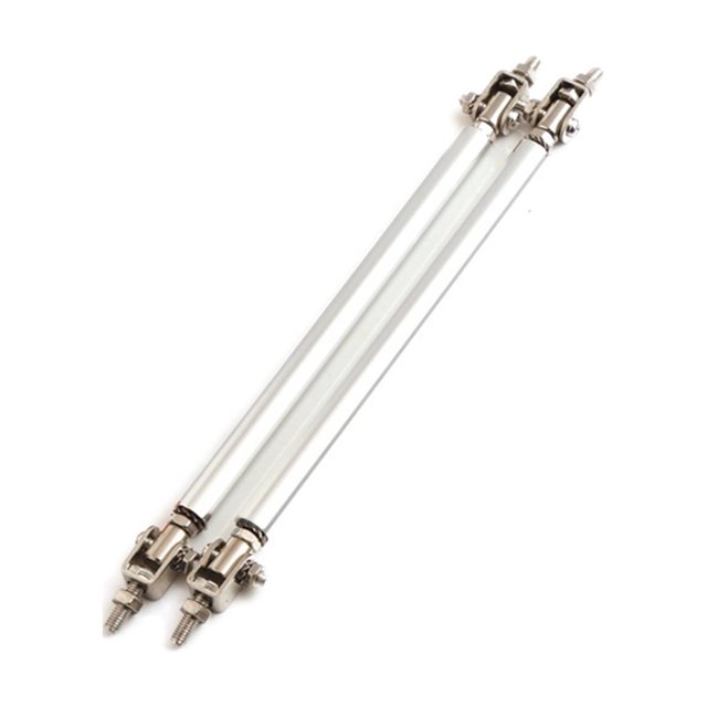 Yeacher 2PCS 100-200mm Adjustable Front Lip Splitter Strut Tie Bar Support Rod