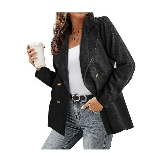Chaqueta para mujer, de poliéster ligero, color liso
