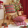 thumbnail image 4 of 2PCS Christmas Plaid Decorative Throw Pillow Covers Snowflake for Sofa Farmhouse Decor,20x20 Inch, 4 of 10