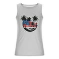 thumbnail image 3 of WREESH Men's Fitness Tank Top Crew Neck Graphic Tee 4th of July Shirts and Workout Tops Gray, 3 of 4