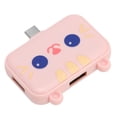 thumbnail image 1 of 3 in 1 Type C Hub Docking Station, High Speed Transmission Multifunctional Plug and Play 3 In 1 Type C Hub Safe  for Laptop Pink, 1 of 7