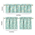 thumbnail image 6 of Country Boho Curtains 24 Inch - 3 Panel Floral Farmhouse Set with Vintage Botanical Design, Rod Pocket Window Treatment, 6 of 6