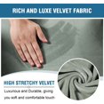 thumbnail image 3 of H.VERSAILTEX Split 4-Panel Velvet Recliner Chair Cover, High Stretch Non-Slip Washable Recliner Slipcover for Living Room, Sea Grass, 3 of 6