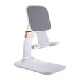 thumbnail image 1 of Moyic Soporte de plástico para tableta, plegable, estirable, reutilizable, soporte para teléfono móvil, para ver vídeos, transmisión en vivo, Teléfono y Comunicación Blanco, 1 of 6