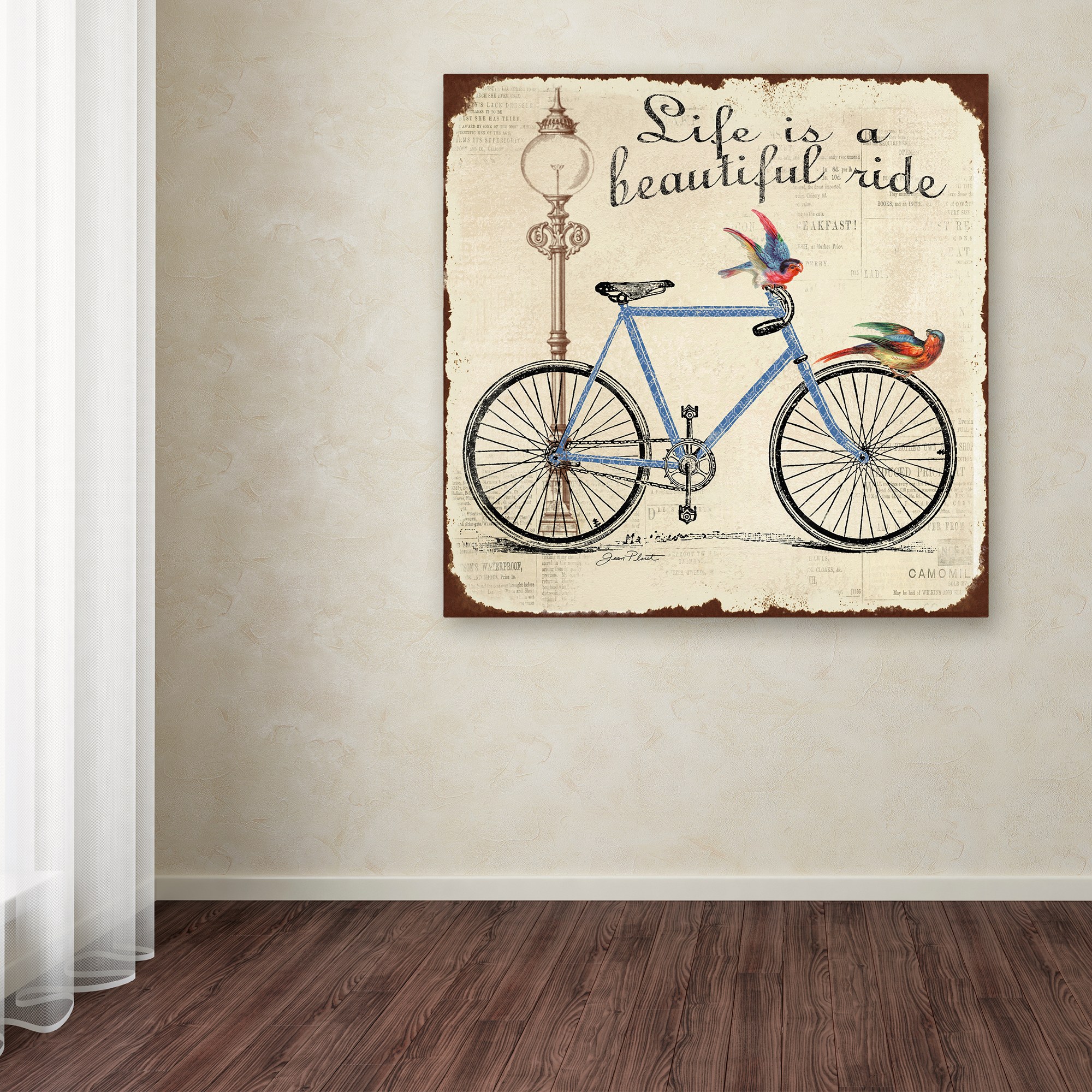 Trademark Fine Art Jean Plout Bike 3 Canvas Wall Art - 14x14