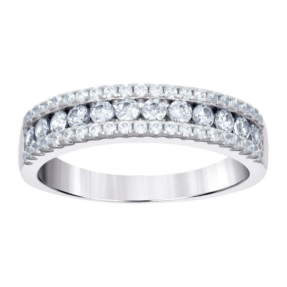 925 Sterling Silver Womens Cubic Zirconia Fashion Ring Size 8 Ring for Women - 3.8 Grams